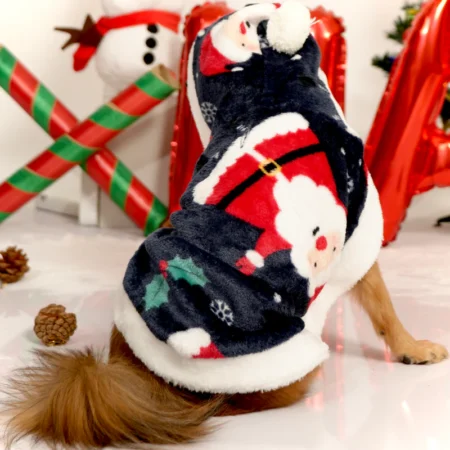 Santa Print Christmas Cloak| India Pet Store