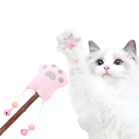 Pink Paw Cat Teaser Stick - India Pet Store