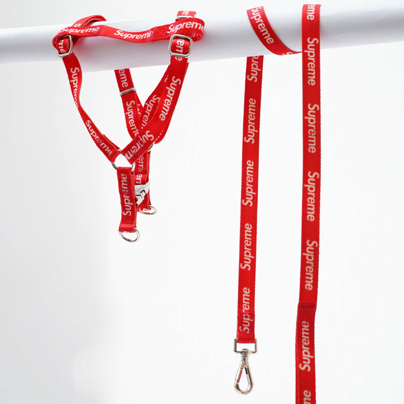 Red Supreme Harness & Leash Set