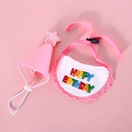 Cute Pet Birthday Bib and Hat Set – Party Accessories for Pets | India Pet Store