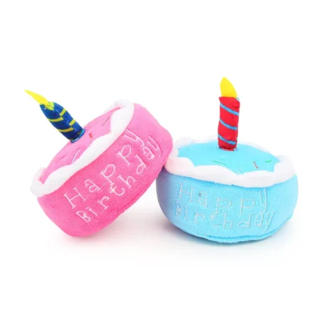 Birthday Cake Squeaky Plush Toy for Pets – Soft & Fun Interactive Toy|India Pet Store