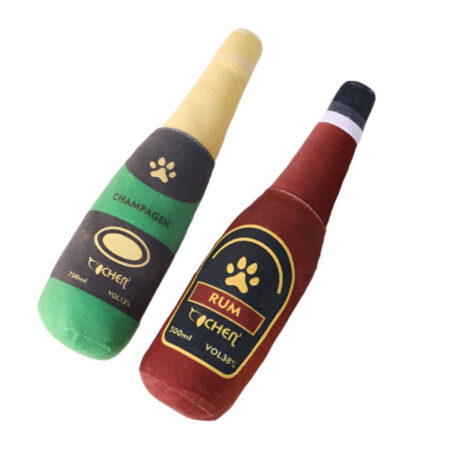Alcohol Bottle Squeaky Plush Toy for Dogs – Fun & Soft Interactive Pet Toy|India Pet Store